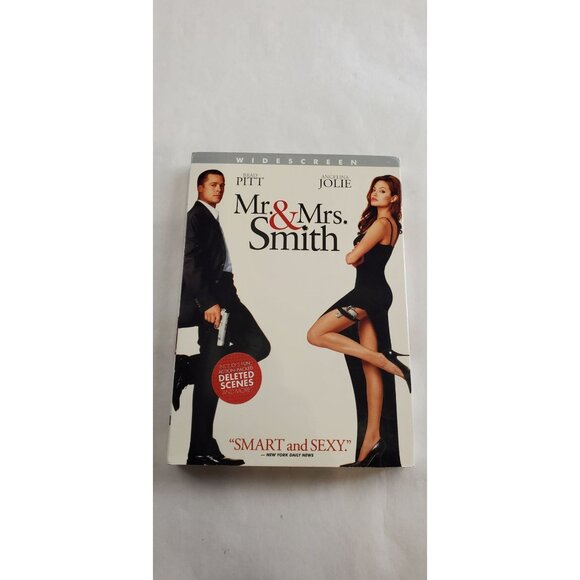 Mr & Mrs Smith DVD 2005 Widescreen Brad Pitt & Angelina Jolie with Slipcover - Picture 2 of 7